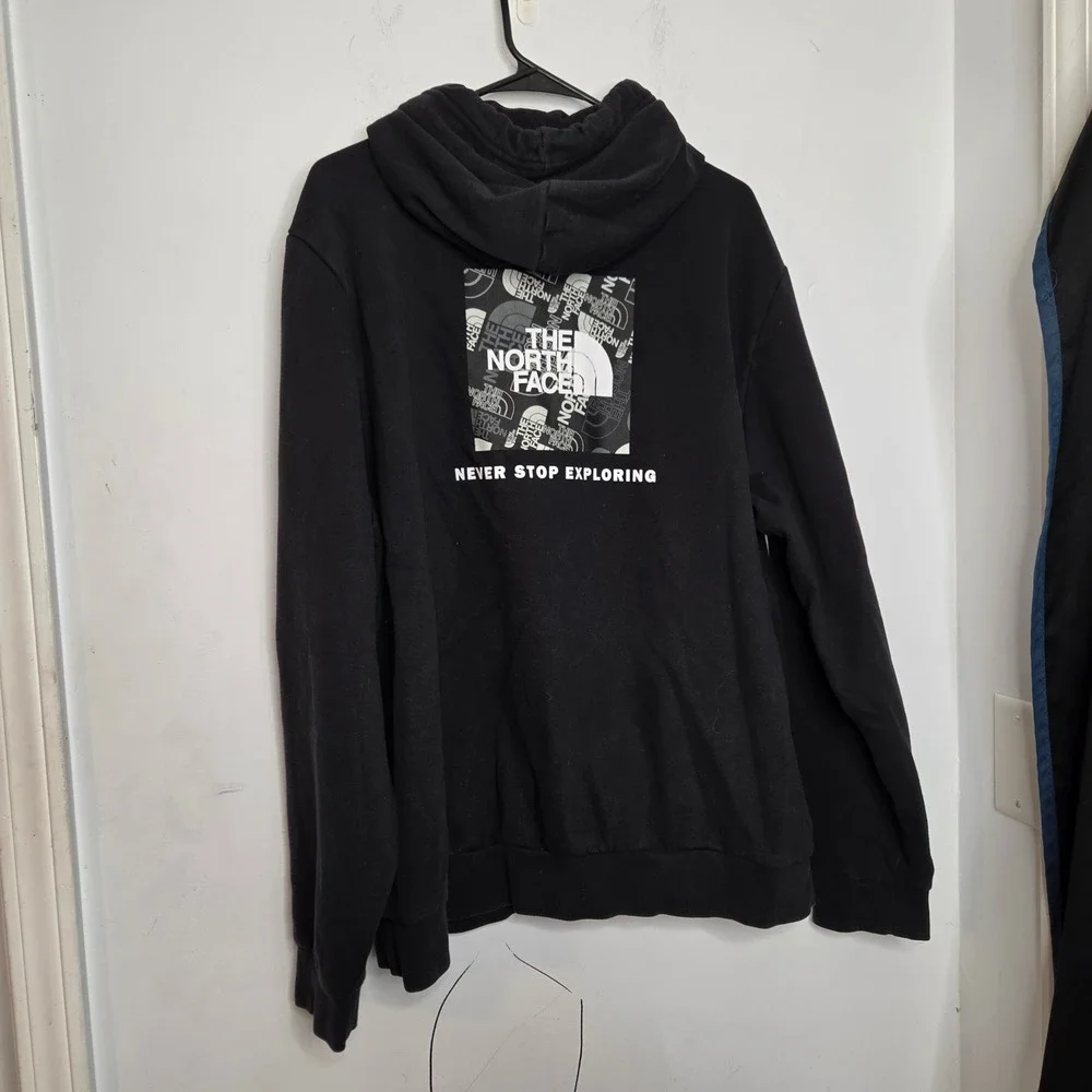 The North Face Mens Black Circular Design Graphic Hoodie XL Never Stop Exploring